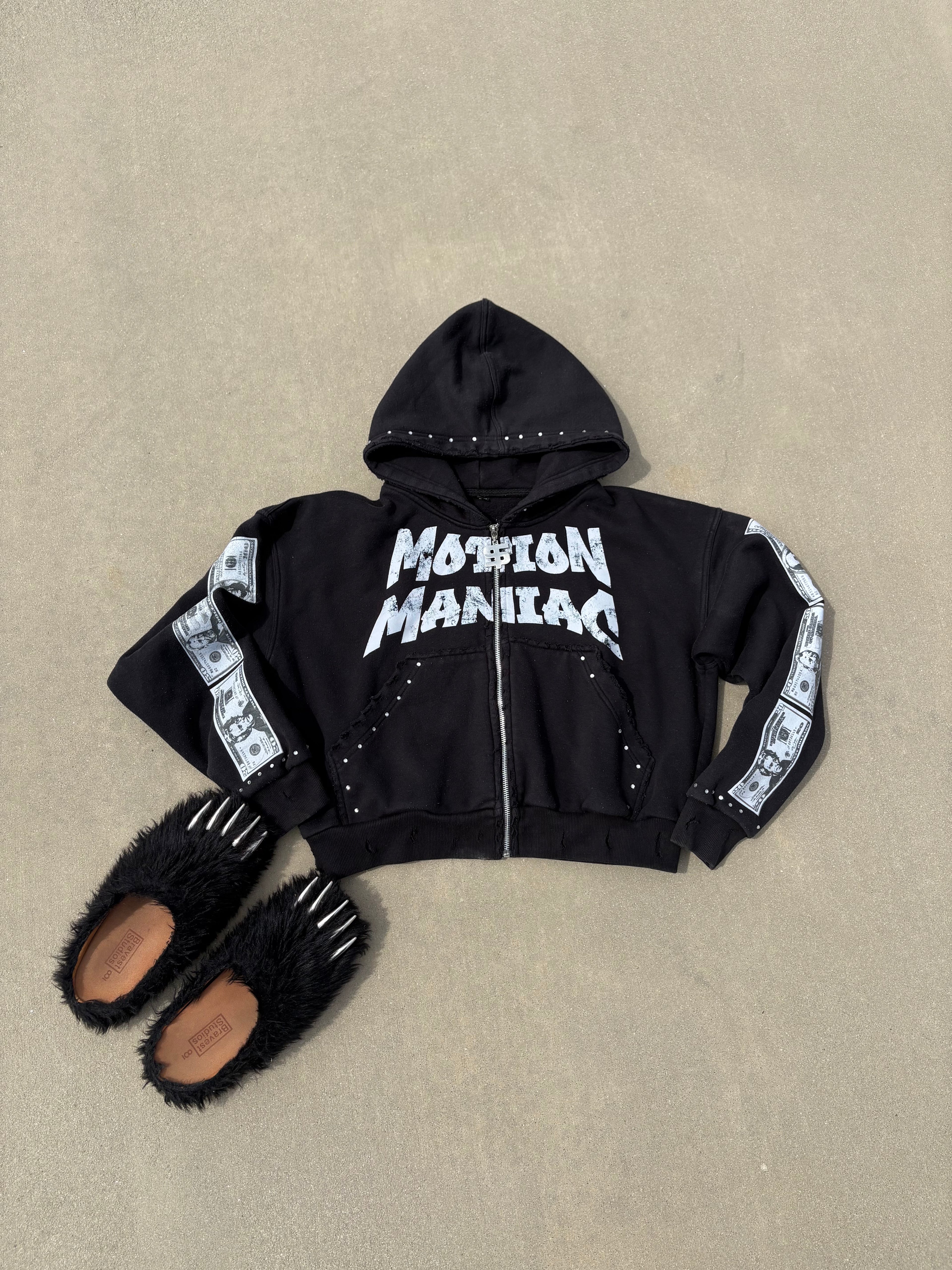 MOTION MANIAC BLACK ZIP-UPS